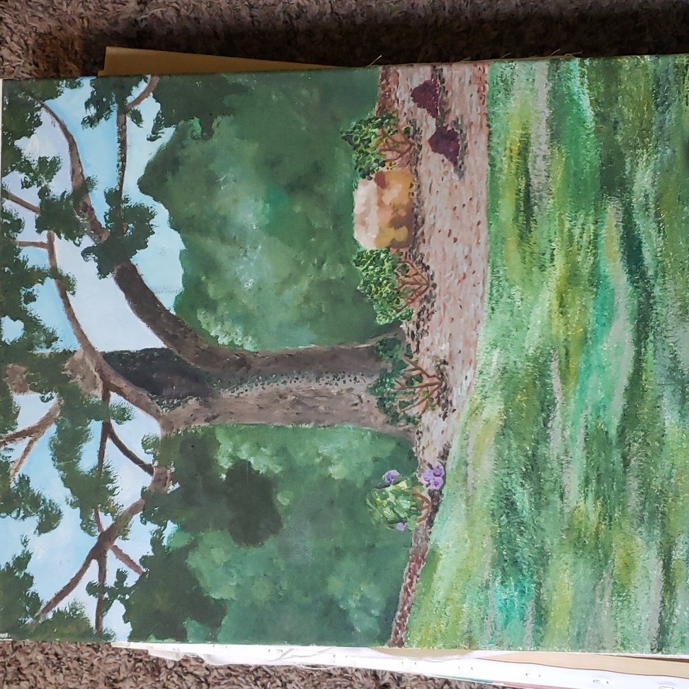 Nature outdoors painting 18x24 oil on canvas